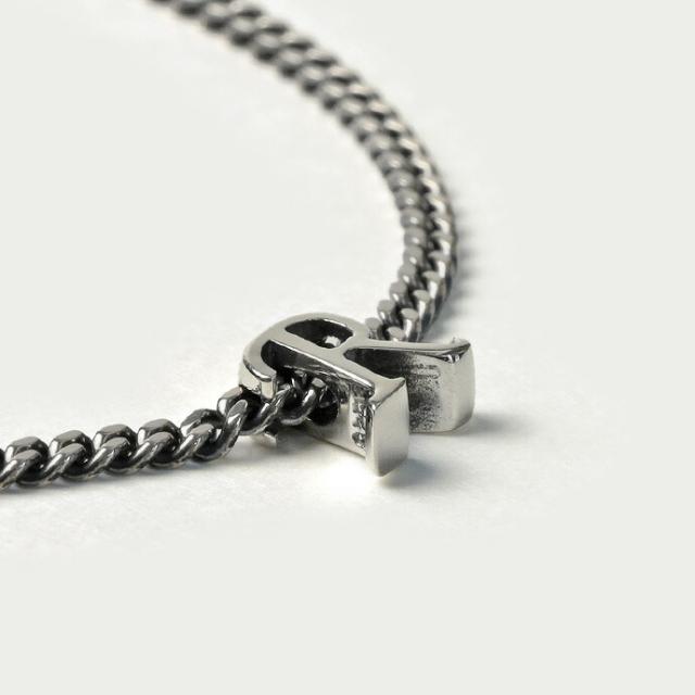 イニシャル アンクレット メンズ レディース シルバー925 喜平チェーン ペアアクセサリー カップル お揃い シンプル 足首アクセサリー 20代 30代 40代 50代 メンズアンクレット レディースアンクレット シルバーアンクレット イニシャルアンクレット 英字 文字 baetc-3608_7