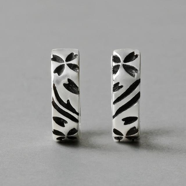ピアス メンズ レディース 人気 シルバー925 フープピアス 黒 シルバー925 フープピアス ピアス BOX付き メンズ 片耳用 黒