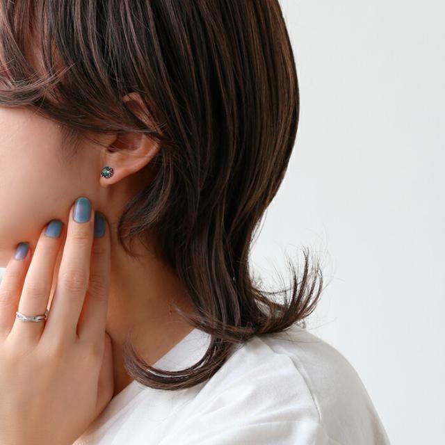 シルバー925 ミスティッククオーツ ピアス メンズ レディース