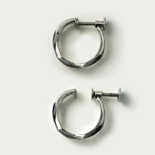 シルバー ツイストデザイン ピアス ツイスト デザイン イヤリング メンズ レディース シルバー925