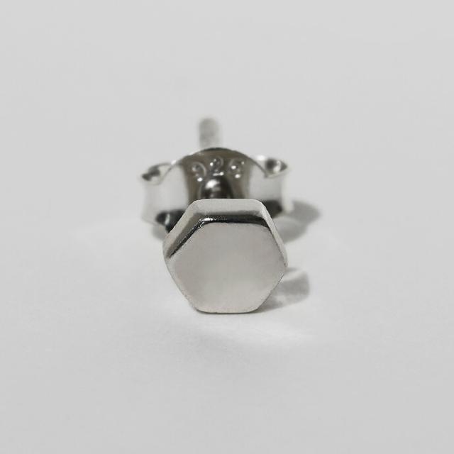 2点 まとめ商品 シルバー925 Silver ピアス シルバー925 ピアス メンズ レディース 小さめ シンプル 六角形