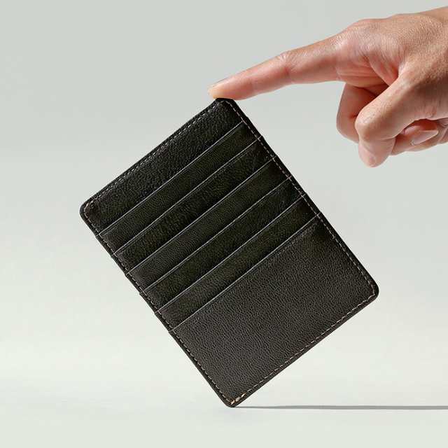 縦型 レザー カードケース 12枚収納 スリム 薄型 コンパクト 本革