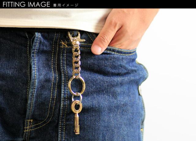 ゴールドと黒の鍵デザインキーリング bak-11n001-2.jpg