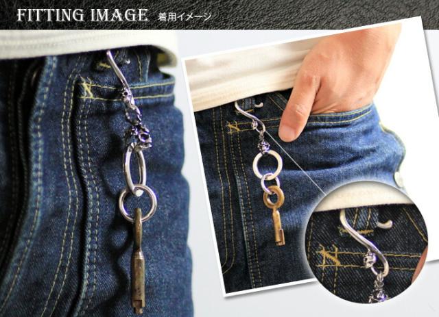 キーホルダー キーリング キーフック シルバー925 鍵 車 スマートキー