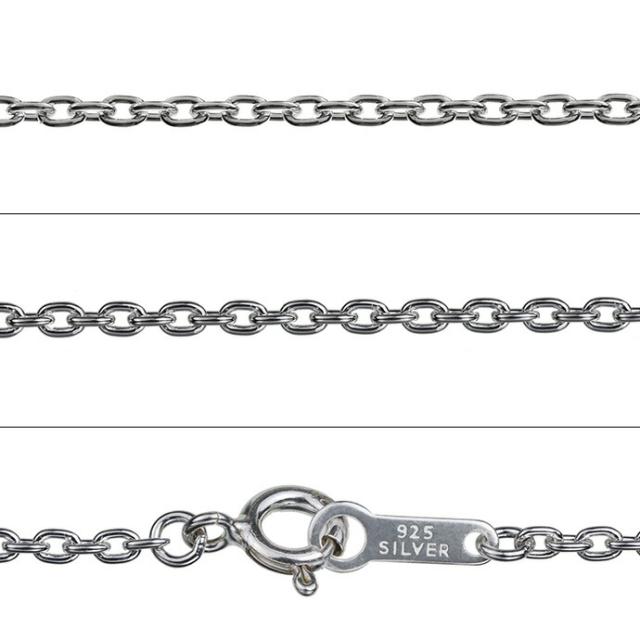 シルバー925 アズキネックレスチェーン メンズ レディース 細め