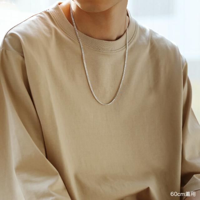 シルバー925 喜平ネックレスチェーン メンズ レディース 幅3mm 45cm