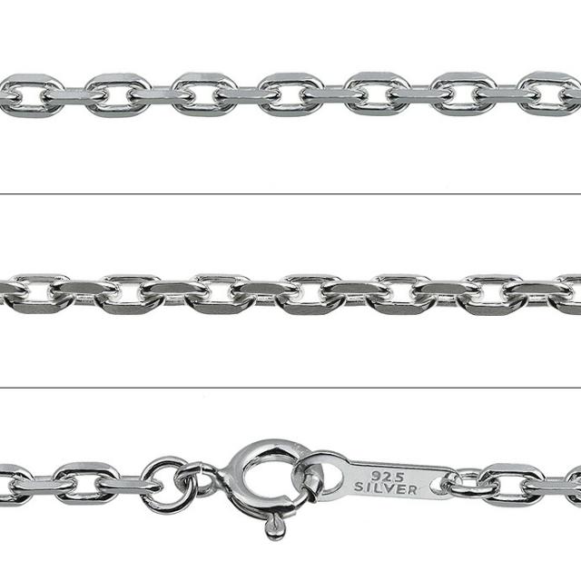 シルバー925 アズキネックレスチェーン メンズ レディース 細め 軽い