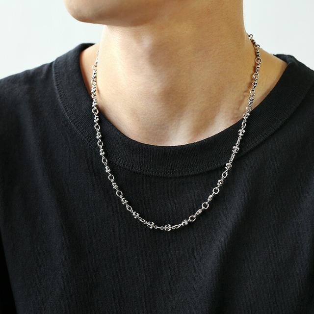 シルバー925 百合の紋章 ネックレス メンズ レディース シルバー