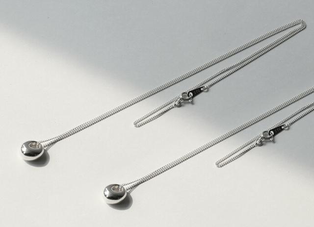 ペアネックレス シルバー925 ティアドロップ 喜平チェーン