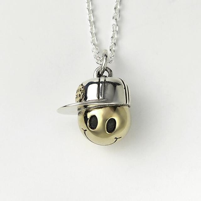 ネックレス 送料無料 メンズ レディース キャップ スマイル