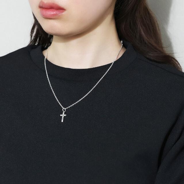 桜 クロス ネックレス 十字架 ペンダント シルバー925 メンズ レディース 小ぶり サクラ 和柄 和風 春 日本風 シンプル アクセサリー 人気 アズキチェーンセット bap-14-154_5