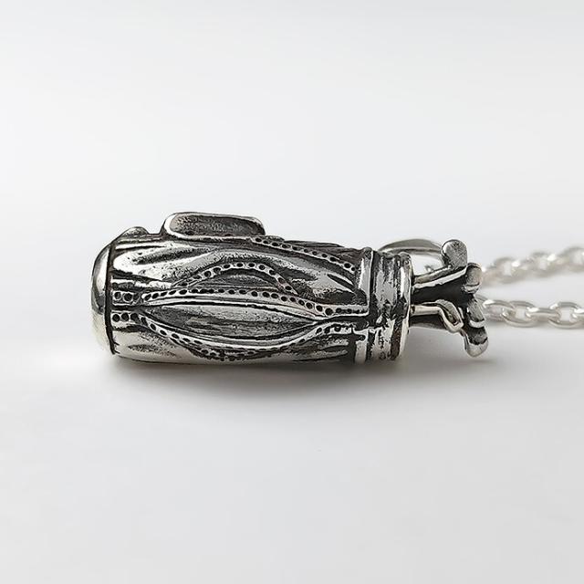HERMES 馬 ホース シルバーチェーンネックレス ゴルフ キャディバッグ