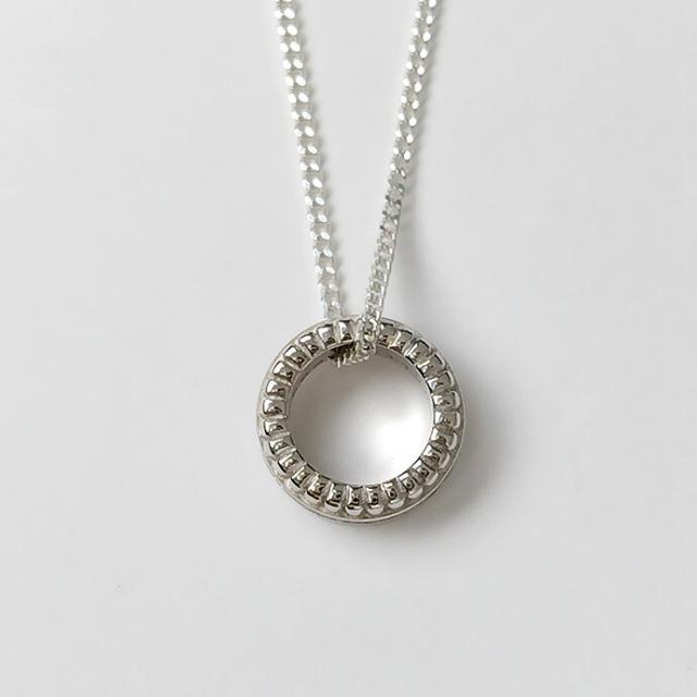 リングネックレス メンズ レディース シルバー925 cz ジルコニア フル 