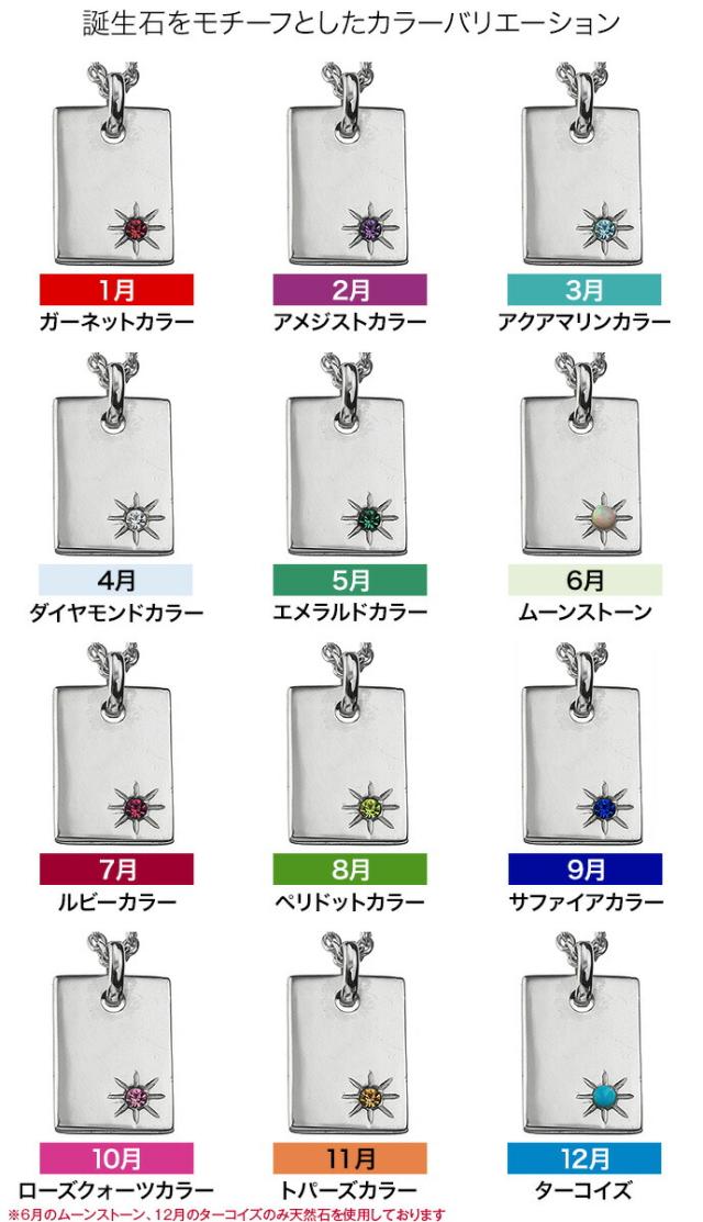 バースデープレートペンダント ネックレス メンズ (2mmアズキチェーン付きセット) シルバー925 アクセサリー Binich 20代 30代 40代 50代 プレゼント 男性用 アクセサリー bap-2713_2