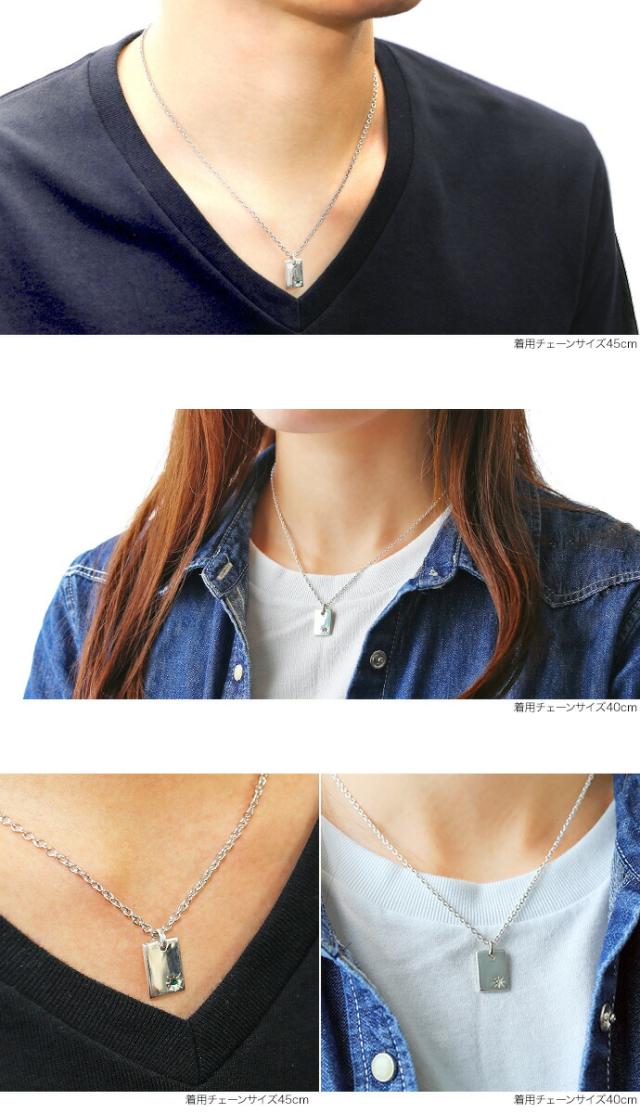 バースデープレートペンダント ネックレス メンズ (2mmアズキチェーン付きセット) シルバー925 アクセサリー Binich 20代 30代 40代 50代 プレゼント 男性用 アクセサリー bap-2713_1