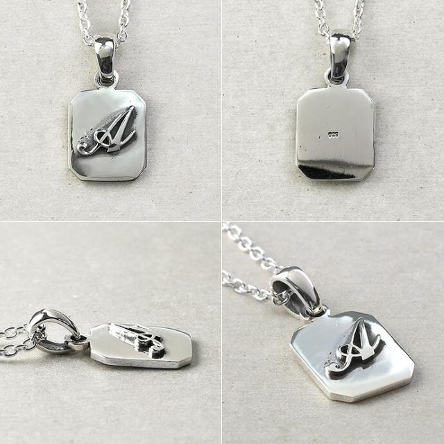 アルファベット プレート ペンダント M〜Z (トップのみ) ネックレス