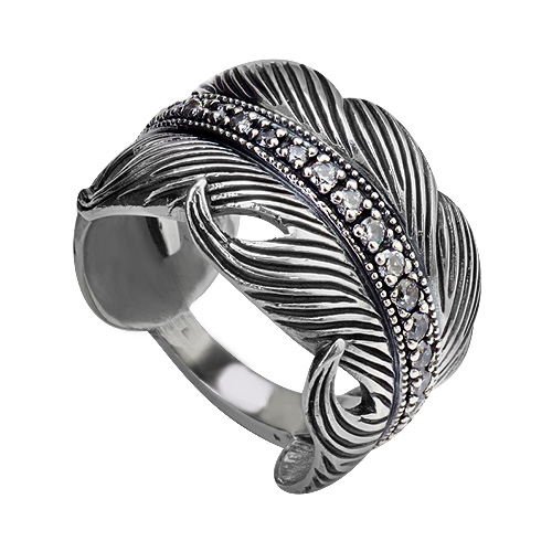 ジルコニアフェザーリング メンズ 指輪 メンズ シルバー925 アクセサリー ウイング フェザー 羽 翼 Binich 20代 30代 40代 50代 プレゼント 男性用 アクセサリー bar-2713の通販は 9,804円