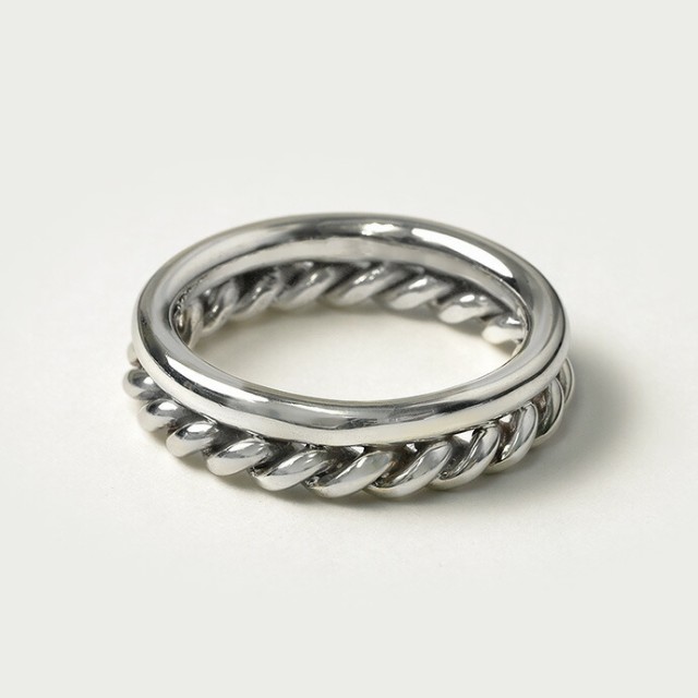 人気定番の メンズ 指輪 レディース 重ね付け 2連 リング シルバー925 アクセサリー