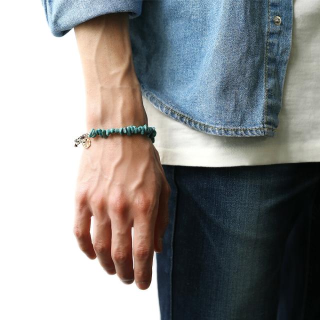 FLUI(フルイ) ブレスレット メンズ ブランド ターコイズストーンブレスレット シンプル シルバー925 アクセサリー CULTURAL FLUI カルトラルフルイ Binich 20代 30代 40代 50代 プレゼント 男性用 アクセサリー cfb-0101_4