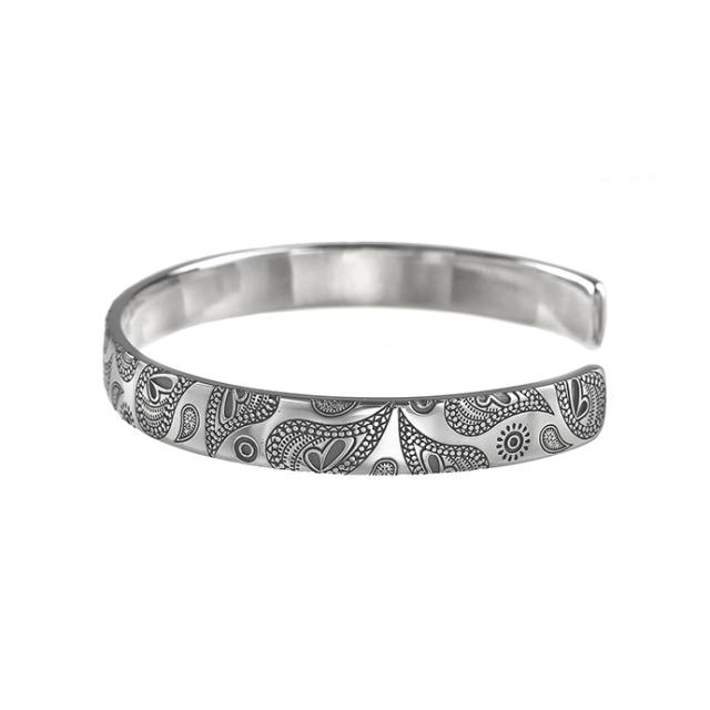 FLUI(フルイ) バングル メンズ ブランド ペイズリー バングル シンプル