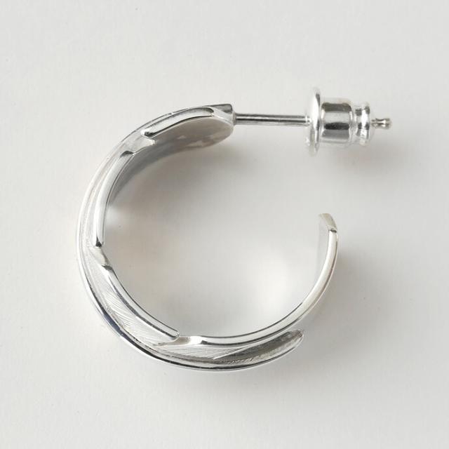 シルバー925 フェザー フープピアス メンズ ブランド FLUI(フルイ