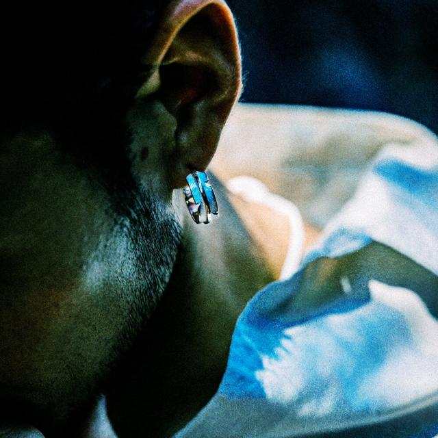 シルバー925 フェザー フープピアス メンズ ブランド FLUI(フルイ