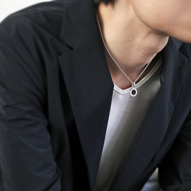 ペンダントトップ メンズ オニキス ネックレス チェーンなし シルバー925 小さめ ブラック ブランド FLUI シルバーネックレス アクセサリー 20代 30代 40代 50代 メンズアクセサリー シンプル 上品 カジュアル 大人 男性 小ぶり シルバーアクセサリー ストーン cfp-0125_4