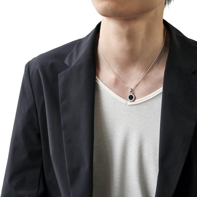 ペンダントトップ メンズ オニキス ネックレス チェーンなし シルバー925 小さめ ブラック ブランド FLUI シルバーネックレス アクセサリー 20代 30代 40代 50代 メンズアクセサリー シンプル 上品 カジュアル 大人 男性 小ぶり シルバーアクセサリー ストーン cfp-0125_5