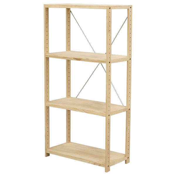 本棚 ラック 収納棚 収納ラック 収納 棚 a4 b5 大容量 おしゃれ スリム 木製 書斎 書棚 マガジンラック まんが コミック 漫画 マンガ 北欧 白 シンプル ウッドラック 4段 A4ファイル収納 A4収納 おしゃれ 幅62cm 奥行30cm 高