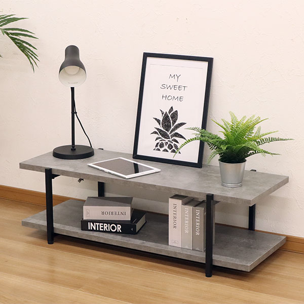 テレビ台 おしゃれ コンクリート調 ローボード 105幅 頑丈 45インチ 43