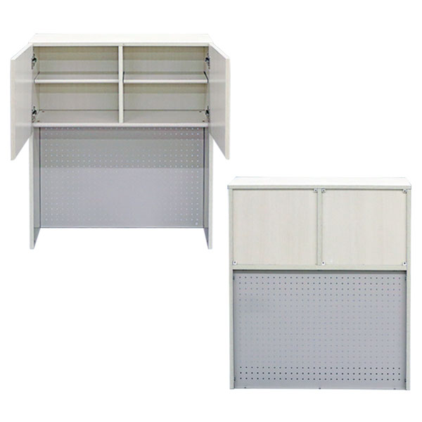 食器棚　白　上の扉磁石ないです。 Amazon.co.jp: 山崎実業(Yamazaki) 【完成品】 前が開く キッチン