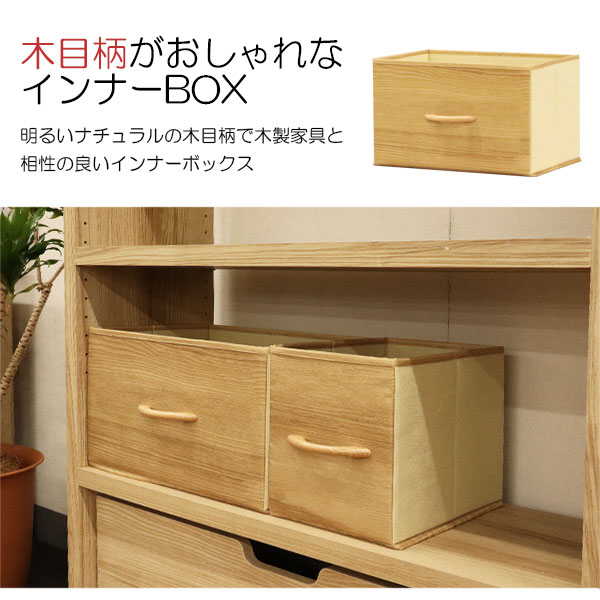 カラーボックス 収納 インナーボックス 幅38cm 奥行26cm 高さ24cm 横型 