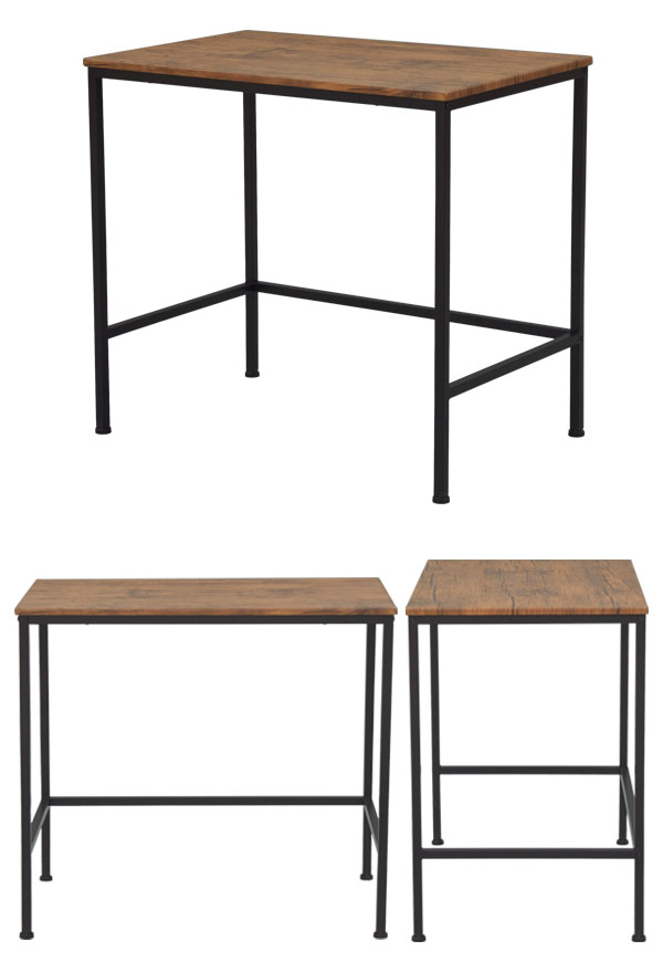 『ブルックリンスタイル デスク&4段ラックセット』ヴィンテージ風ワークデスクとオープンラックのセット(ABX-200_BR*1 + ABX-500_BR*1)の通販は 『ブルックリンスタイル デスク&4段ラックセット』ヴィンテージ風ワークデスクとオープンラックのセット(ABX-200_BR*1 + ABX-500_BR*1)の通販は
