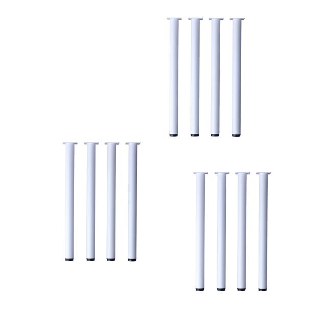 テーブル 脚 パーツ DIY 高さ69.5cm(約高さ70cm) 同色12本セット(4本×3セット) ブラック ホワイト 黒 白 丸脚 ミドルタイプ テーブル脚 おしゃれ テーブル 脚のみ カフェ風 ミドルテーブル 脚 高い 机の脚 デスク 脚 スチール脚 付け替え リメイク アジャスター付き_12