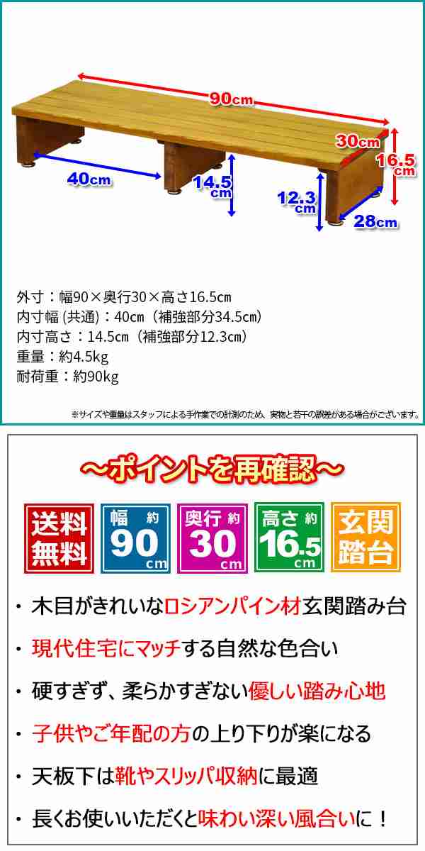 玄関踏み台 木製『玄関 踏み台90幅』幅90cm 奥行き30cm 高さ16.5cm おしゃれ踏み台ステップ昇降台 天然木 靴 収納 スリッパ収納(GF-9015)の通販はau  PAY マーケット - インテリアセレクトショップカグト