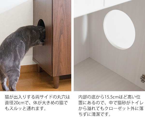 猫 トイレ 収納ラック 猫用トイレ 隠す ラック おしゃれ 両サイドサイド穴付き キャットトイレキャビネット キャットトイレクローゼット の通販はau  PAY マーケット - インテリアセレクトショップカグト | au PAY マーケット－通販サイト