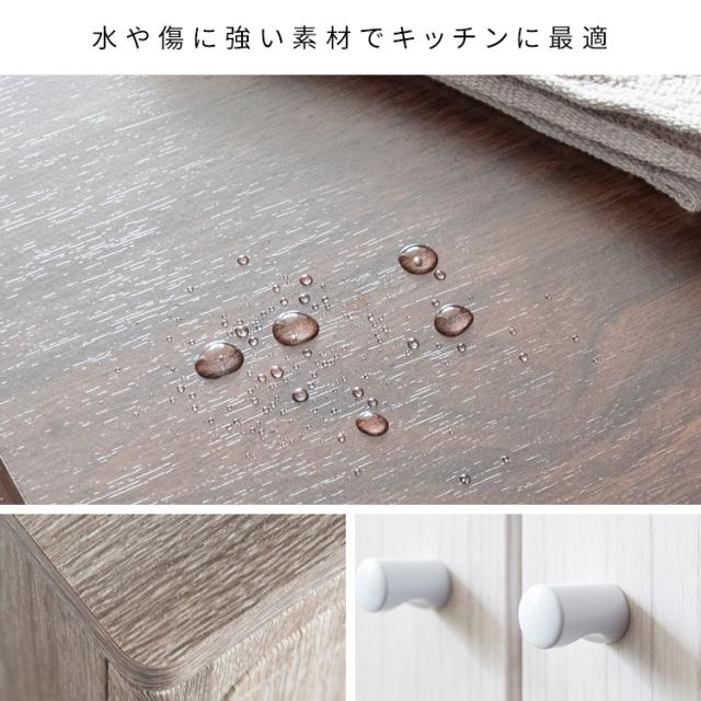 ゴミ箱に見えないゴミ箱 おしゃれ 大容量 90リットル(45リットル×2) ごみ箱 50幅 90L(45L×2) プッシュ式 ごみ箱 分別 ダストボックス キッチン 隙間 木製 家具調 ゴミ箱 リビング 撥水 木目柄 大理石柄 幅50cm 奥行30cm 高さ80cm ブラウン ホワイト ナチュラル グレージュ_9