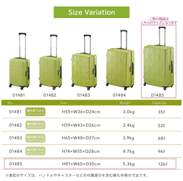 【新商品】【10泊以上対応】日本製 エース(ACE) PROTECA/プロテカ コーリー2 スーツケース ジッパータイプ 126L 01485 ※無料預入不可_13