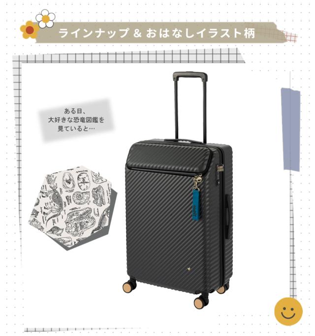 新商品 送料無料 4-5泊の旅に エース(ACE) HaNT/ハント ヘイヘイ Hejhej スーツケース 05182 ジッパーキャリー 70L キャスターストッパー付き トップオープン_4