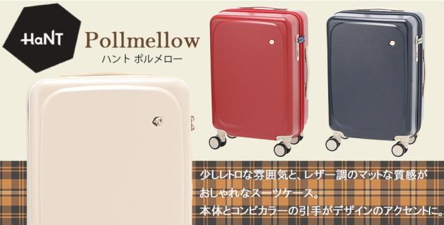 【機内持ち込み可】 エース ハント ポルメロー スーツケース Sサイズ 30L 05871 キャスターストッパー付き ダブルキャスター ( ジッパーキャリー ace. HaNT Pollmellow トランクケース ストッパー )_1