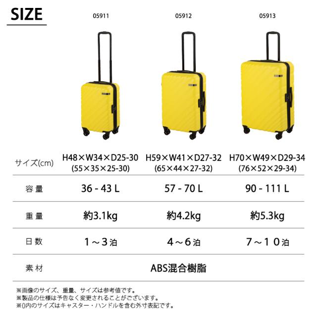 【新商品】 ace. エース オーバル2 スーツケース 90L/111L 05913 拡張 ジッパーキャリー OVAL2 エキスパンド_10