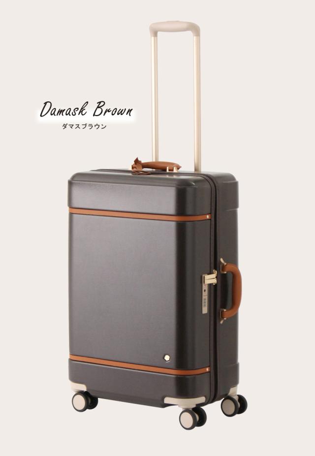 【美人百花2025年4月号 掲載】 ACE エース HaNT ハント ノートル スーツケース Mサイズ 50L 06882 3-5泊 キャスターストッパー TSAロック エコバッグ付き トランク風 ( おしゃれ クラシック ヴィンテージ 旅行カバン 旅行バッグ )_6