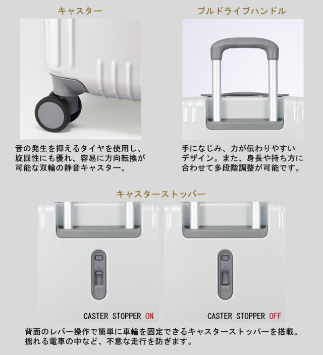【機内持ち込み】 エーストーキョー パリセイド3-Z スーツケース 37L フロントポケット TSAロック 静音 キャスターストッパー ダブルキャスター 06912 キャリーケース ace. TOKYO LABEL_3