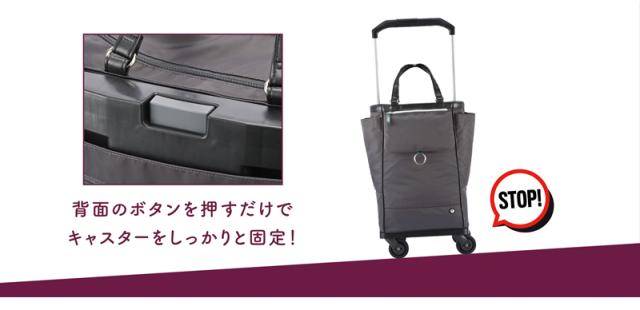 新商品 お買い物キャリー ACE/エース ソエルテ(soelte) オートゥイユ キャリーバッグ ４輪 ストッパー 35981_2