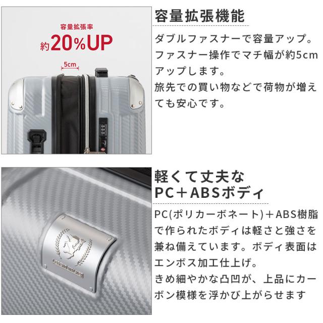 送料無料 機内持込み T&S/ティーアンドエス LEGEND WALKER/レジェンドウォーカー 5511-48 36〜43L TSAロック GRACIA グレイシア スーツケース キャリーケース キャリーバッグ キャリー ケース ブランド sサイズ ハード ミニ 出張用 一泊 小型 軽量 軽い 旅行_2