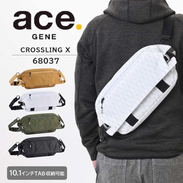 送料無料 エース (ace.)  クロスリングX ボディバッグ 68037 スリングバッグ ショルダーバッグ 10.1inch タブレット対応 撥水 斜めがけ 抗菌 通勤 旅行 エースジーンの通販は