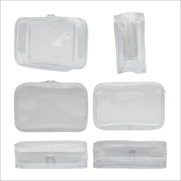 水に強い PVC クリアポーチ 18ｘ12ｘ5cm CP01 全4サイズ コスメポーチ 旅行用品 トラベルグッズ ポーチ