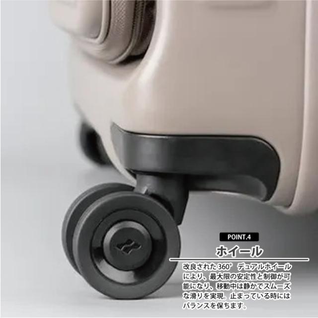 ロジェール CUBO-M Refresh スーツケース Mサイズ 70/77L フロントオープン 容量拡張 TSAロック 静音キャスター 軽量 無料受託手荷物 10年保証 ( LOJEL ハード トランクケース キャリー トランク )_12
