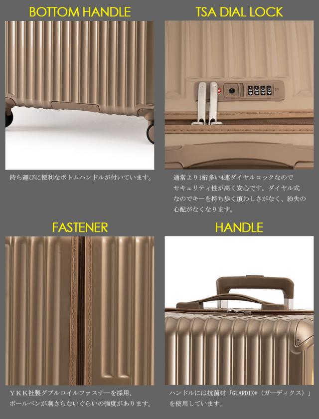 【特大サイズ※無料預入不可】【送料無料】アジアラゲージ グランマックス スーツケース ジッパーキャリー GM-055Z-33 148L ストッパー付き 大型 特大 大容量 静音_5