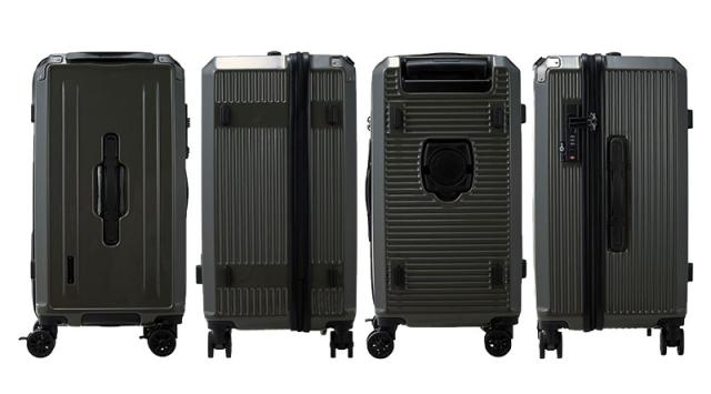 シフレ ハピタスプラス スーツケース スクエア型 Mサイズ 72L HPL2307-M BOX型 TSAロック キャリーケース シフレロック ダブルキャスター ドリンクホルダー ストッパー siffer